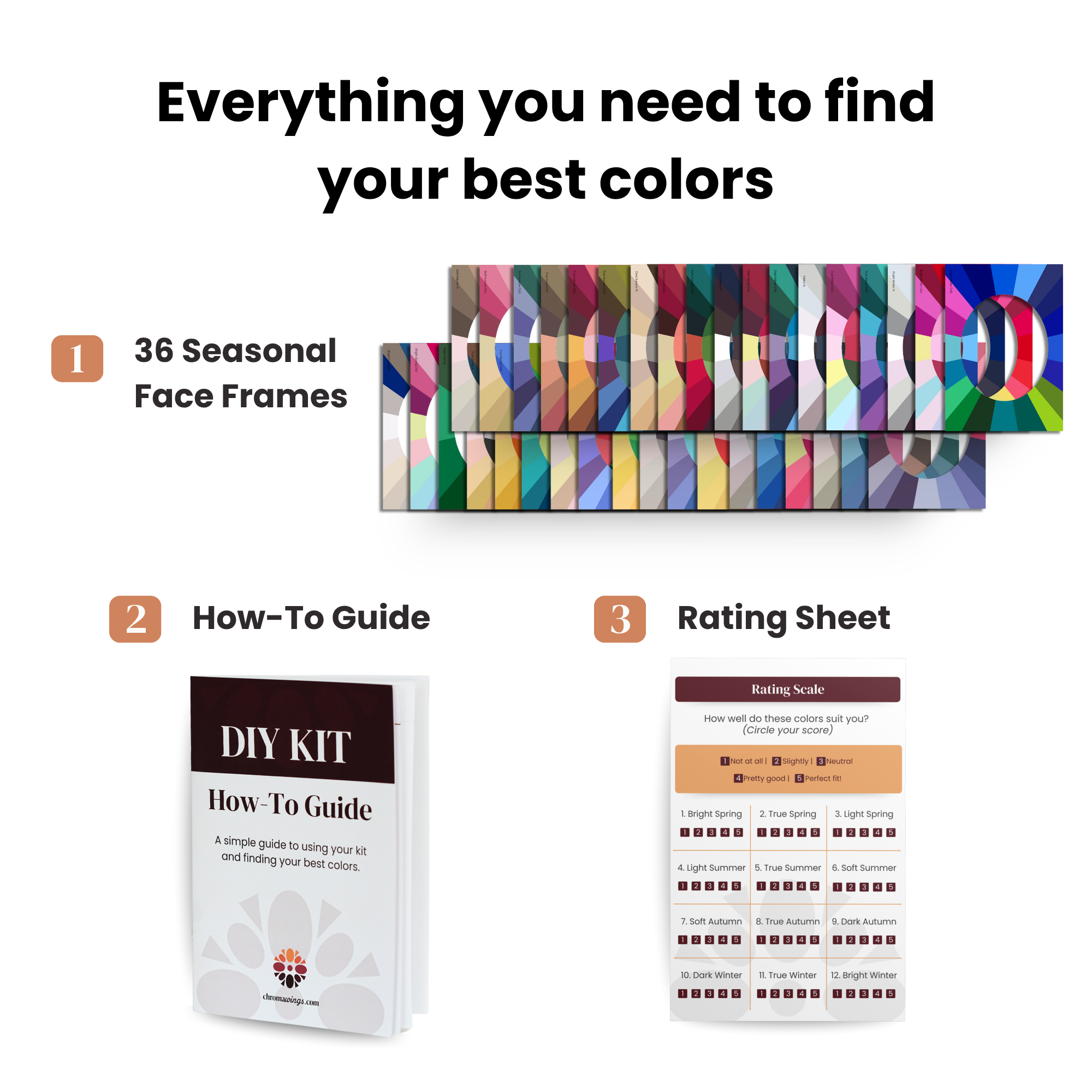 Color Analysis Frame Kit Color Analysis DIY Kit - Find Your Best Colors at Home | 12 Seasons ...