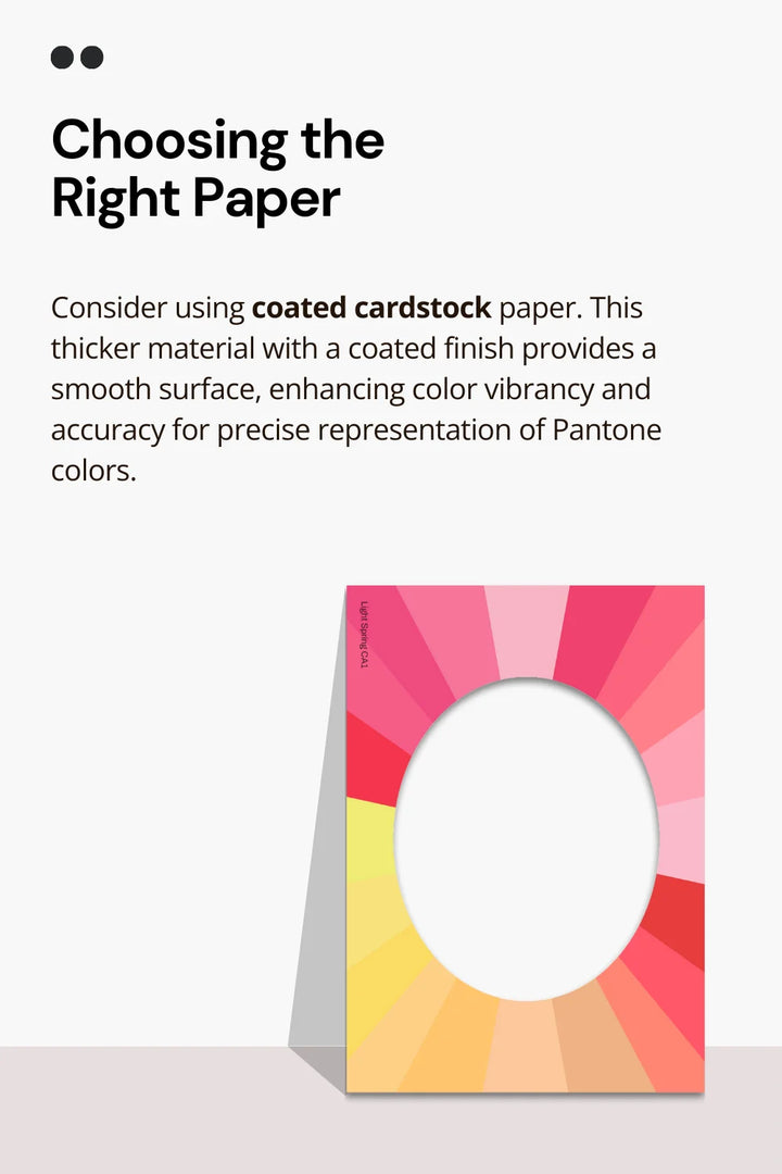 How to choose the right paper for the color analysis frames printing.