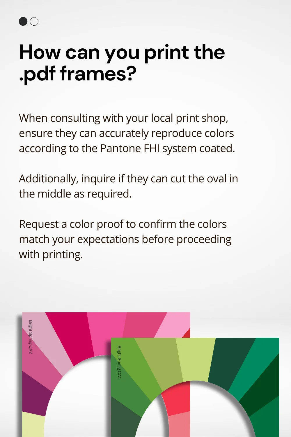 Tips about how to print the color analysis frames.