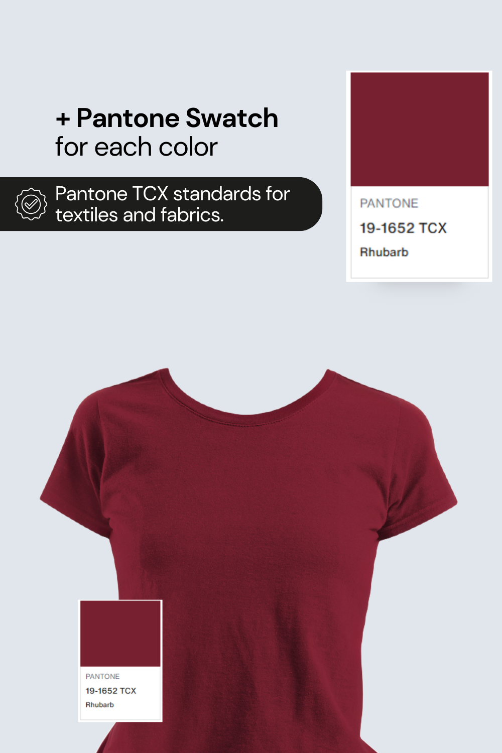 Pantone swatch for each color