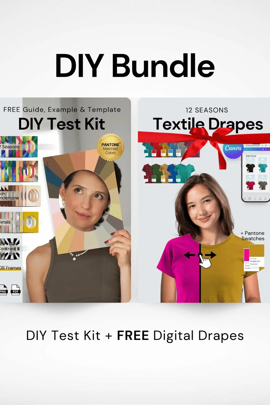 Color Analysis DIY Kit Bundle Cover, Kit and free digital drapes for DIY Analysis