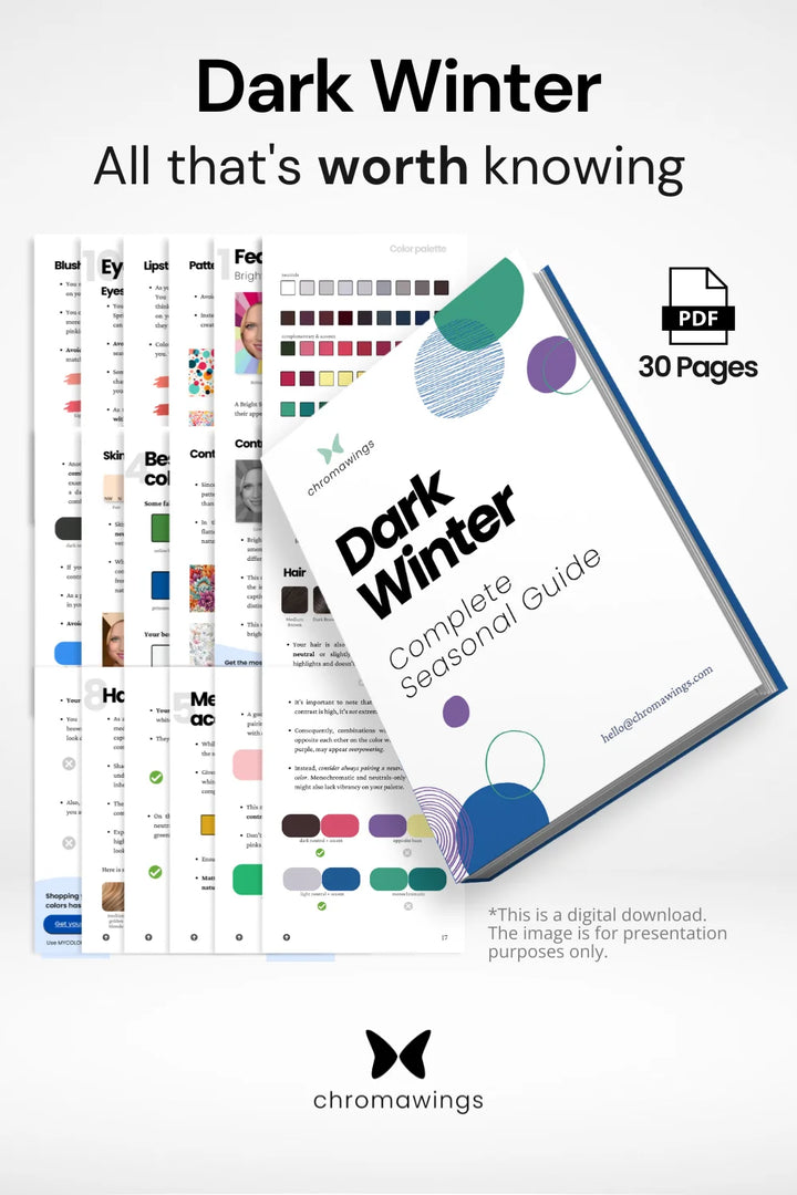 Dark Winter Seasonal Guide: Pages displayed with bold title and subtitle 'All that's worth knowing'.