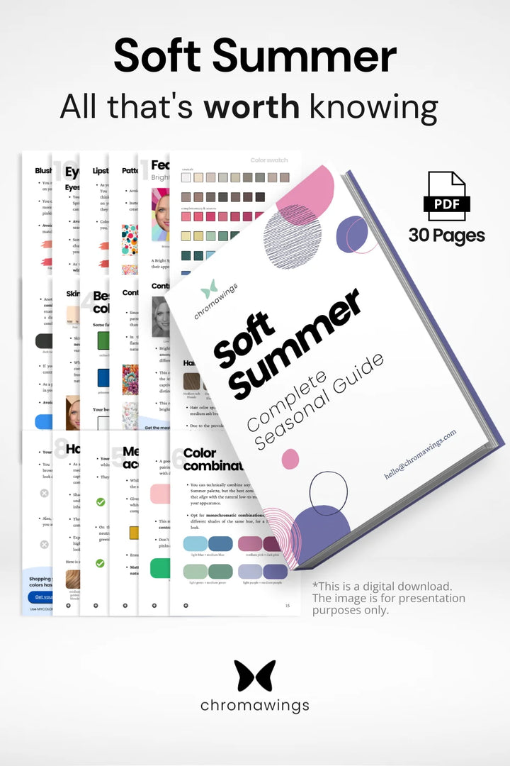 Soft Summer Seasonal Guide: Pages displayed with bold title and subtitle 'All that's worth knowing'.